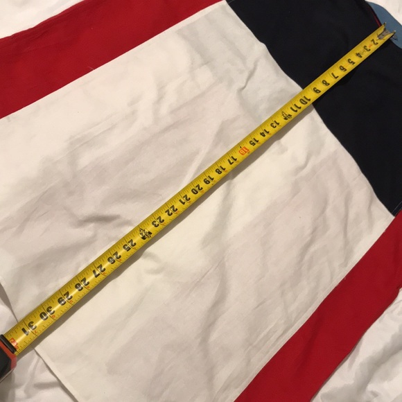 Urgent Gear SportsWear L 100%Cotton Red White Black Blue Star Stripes Mens Shirt - Picture 4 of 8